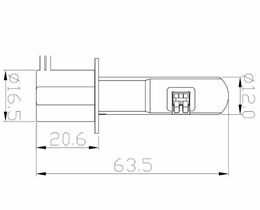 V20 LED H1 bílá, 12/24V, 5000LM