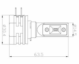 V20 LED H11 bílá, 12/24V, 5000LM