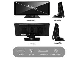 Monitor 10,26" s OS Android + Apple CarPlay, Android auto, Bluetooth, micro SD, GPS, park.