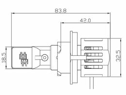 V22 TST LED H13 bílá, 12/24V, 6000LM