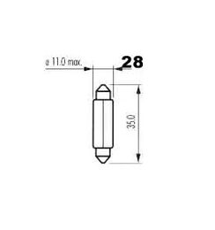 Autožárovka 12V 5W SV8,5 OSRAM (C5W)