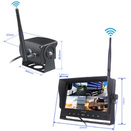 Bezdrátový digitální kamerový systém s monitorem 7'' AHD 1080P a DVR nahrávání  12/32V
