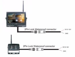 Bezdrátový digitální kamerový systém s monitorem 7'' AHD 1080P a DVR nahrávání  12/32V