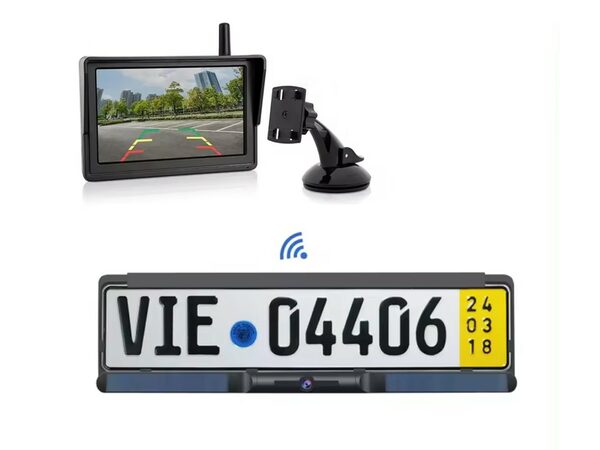 SET bezdrátový digitální kamerový systém s kamerou v SPZ se solárním napájením a monitorem