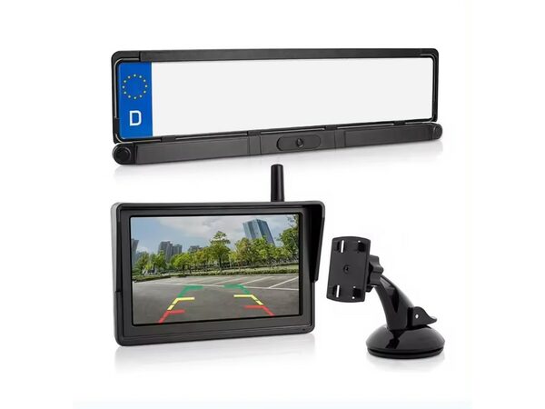 SET bezdrátový digitální kamerový systém + 2 senzory v SPZ se solárním napájením a monitor