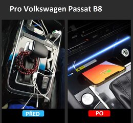 Qi indukční nabíječka telefonů VW Passat B8 2015-2020