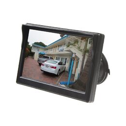 LCD monitor 5"černá/stříbrná s přísavkou s možností instalace na HR držák