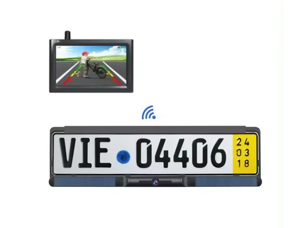 SET bezdrátový digitální kamerový systém s kamerou v SPZ se solárním napájením a monitorem