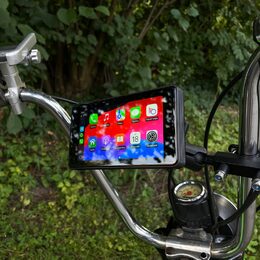 Monitor 5" na motocykl s Apple CarPlay, Android auto, Bluetooth, micro SD