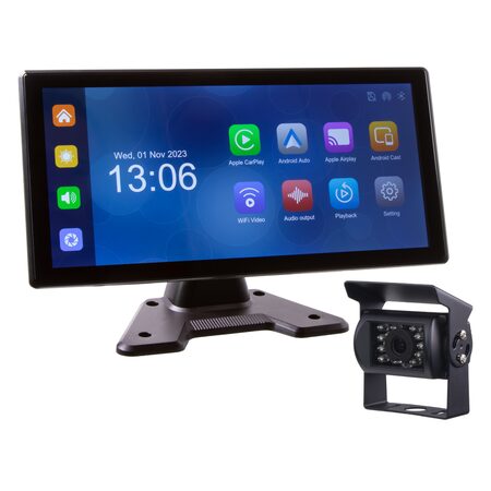 Set monitor 10,36" 4x 4PIN s Apple CarPlay, Android auto, Bluetooth, DVR, + kamera + 15m k