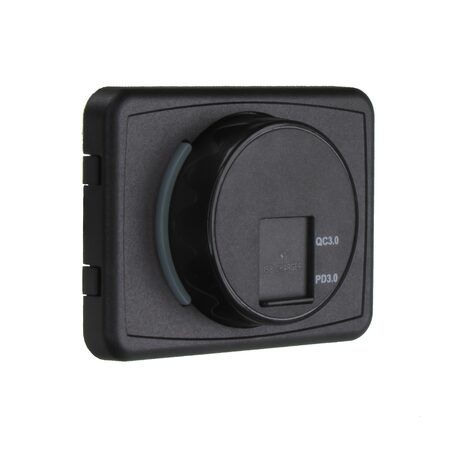 USB QC3.0 + USB-C zásuvka 12/24V, montáž na povrch