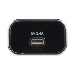 USB 2,4A zásuvka 12/24V, chromový rámeček