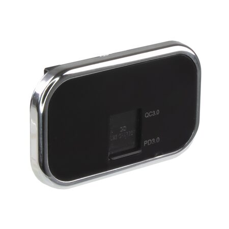 USB QC3.0 + USB-C zásuvka 12/24V, chromový rámeček