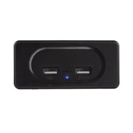 2x USB 3,1A zásuvka 12/24V, montáž na povrch