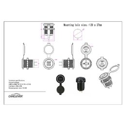 2x USB zásuvka 12/24V, 3,1A