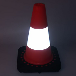 Dopravní kužel reflexní 30 cm – Black Base II. třída R2B
