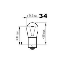 Žárovka 24V 21W BA15s NARVA (P21W)