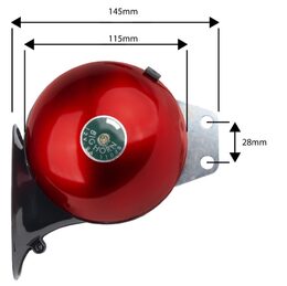 Šnekové klaksony sada 2 ks červená 125 mm 12V