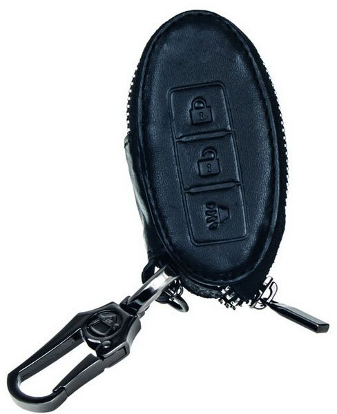 x Kožený obal se zipem černý pro klíč Infiniti EX/FX