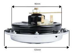 Diskové klaksony 125 mm 12V - sada 2ks chromové