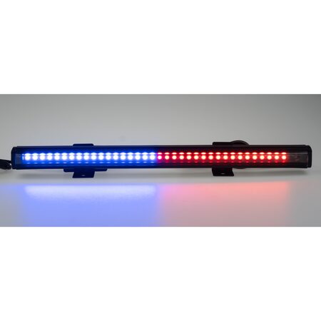 Gumové výstražné LED světlo vnější, modro-červené, 12/24V, 340mm