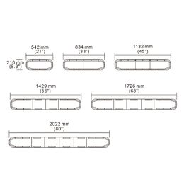 LED rampa 1132mm, modrá, 12-24V, ECE R65