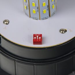 LED maják, 12-24V, modrý magnet, 80x SMD5050, E-ho