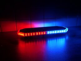 LED rampa 440mm, červeno/modro bílá, magnet 10-30V, ECE R65