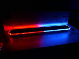 LED rampa 1240mm, oranžovo červeno/modrá+bílá, 10-30V, ECE R65