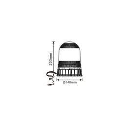 LED maják, 12-24V, 24x3W modrý, magnet, ECE R10
