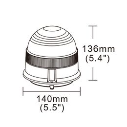 x LED maják, 12-24V, 12x3W, oranžový magnet, ECE R65