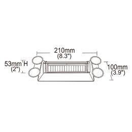 PREDATOR LED vnitřní, 6x3W, 12-24V, modrý, 210mm, ECE R10