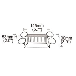 PREDATOR LED vnitřní, 4x3W, 12-24V, modrý, 145mm