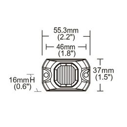 PROFI výstražné LED světlo vnější oranžové, 12-24V, ECE R65