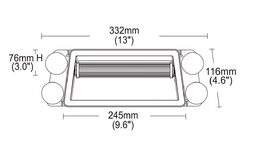 PREDATOR LED vnitřní, 24x LED 1,5W, 12/24V, oranžový, ECE R65
