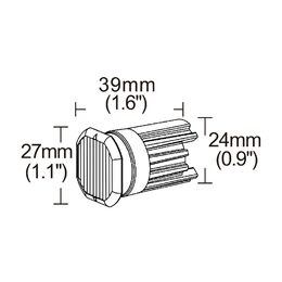 PROFI výstražné LED světlo vnější modré, 12-24V, ECE R65