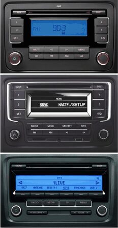 ISO redukce pro Škoda Octavia II, VW Touran, Golf5, Roomster (jen2DIN), Passat B7, Caddy