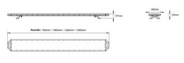 LED rampa 1240mm, oranžová+bílá, 10-30V, ECE R65