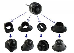 x CCD 1/4" SHARP kamera 0,5 LUX PAL, miniaturní přední / zadní