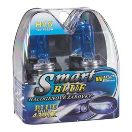 Halogen. žárovka 12V s paticí H15, Blue white 4300K