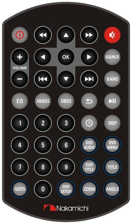 NAKAMICHI autorádio DVD/CD/USB, dálkové ovládání