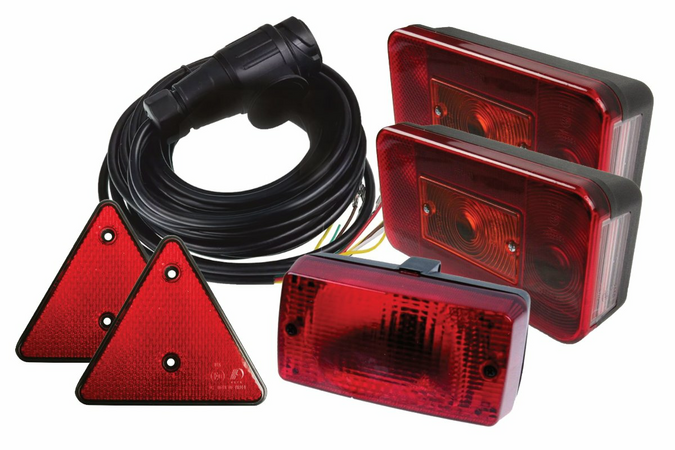 Elektrokabeláž k vleku, sada se světly (LT-90) 7pin / 5 m, připojení na konektory