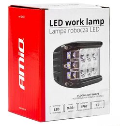 LED světlo hranaté, 6 x 5W + 6 x 3W , ECE R10, 180°