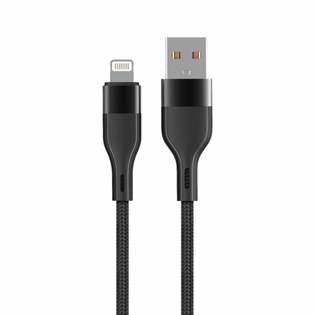 Datový kabel Lightning Maxlife MXUC-07 2,4A 1m černý opletený