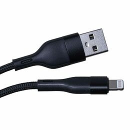 Datový kabel Lightning Maxlife MXUC-07 2,4A 1m černý opletený