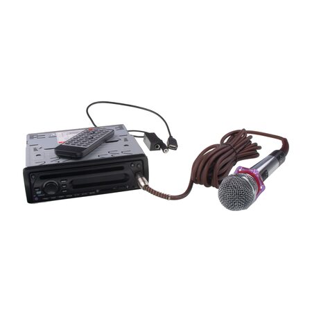 1DIN rádio pro autobusy s DVD/CD, 2x USB, SD, Bluetooth + HF, Mikrofon pro průvodce + prop