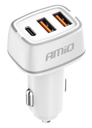 Nabíječka do auta 2x USB-A + USB-C 32W 12/24V