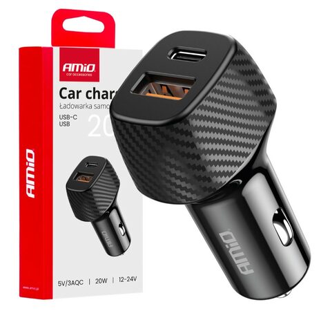 Nabíječka do auta QC+PD 20W USB-A + USB-C