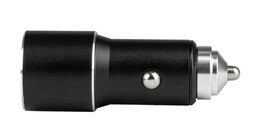 Hliníková nabíječka do auta USB-C+USB 38W 12/24V