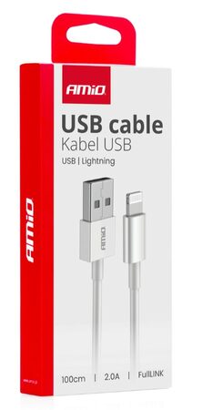Kabel USB-A -> Lightning 1m 2A